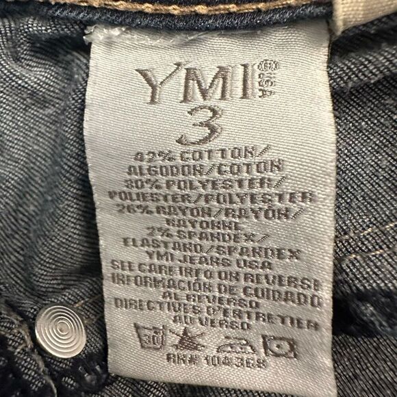 YMI Stretch Cotton Blend Low Rise Blue Denim Skinny Leg Jeans Medium Wash Size 3 - Picture 6 of 6